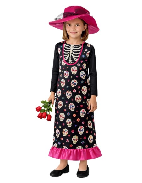 Déguisement Catrina - de haute qualité, idéal pour le carnaval, les fêtes à thème et les événements spéciaux